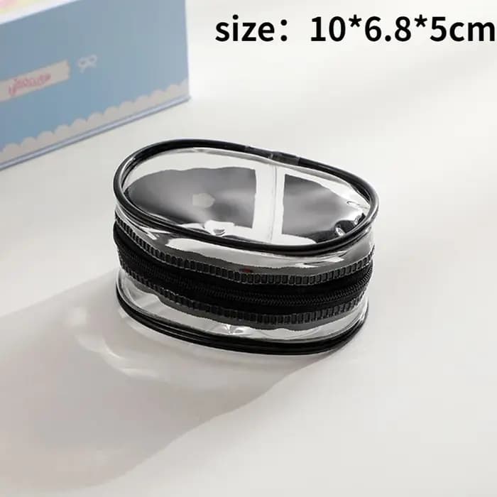 Boîte de rangement transparente pour bijoux, boîte mystère en plastique pour poudres, sac à beurre m