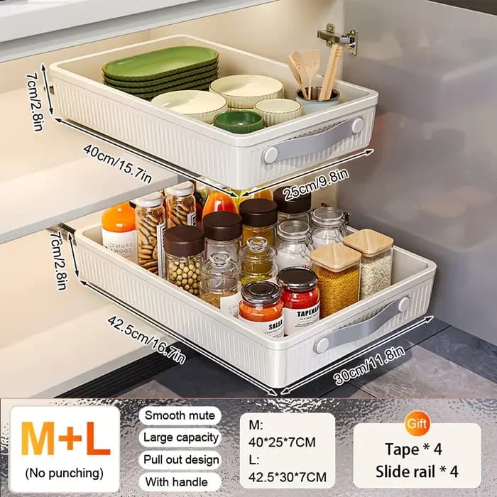 Boîtes de rangement à tiroirs pour armoires de cuisine