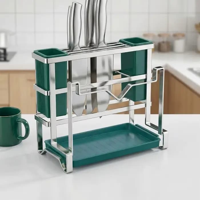 Support de rangement pour couteaux en acier inoxydable