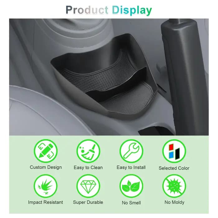RUIYA pour Renault Twingo 3 2014-2024 Boîte de rangement pour console centrale de voiture Conteneur