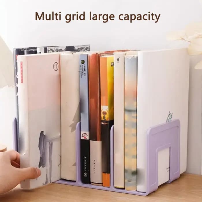 Support de rangement de livres à 4 compartiments