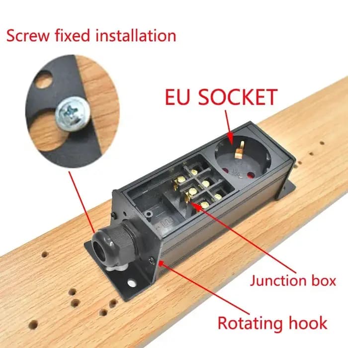 PDU multiprise réseau armoire rack mur desktopConnect les fils vous-même 1-11AC EU avec boîte de jonction