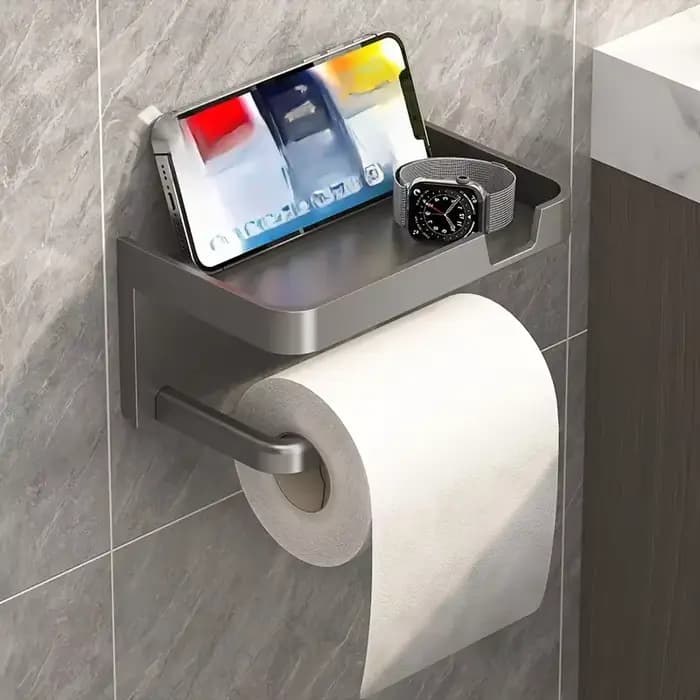Porte-papier hygiénique mural sans perçage