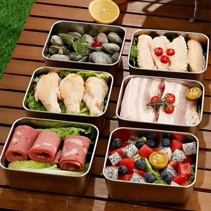Ensemble de conteneurs de stockage des aliments en acier inoxydable