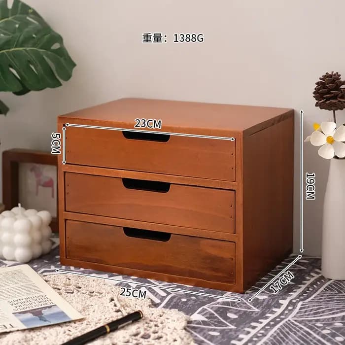 Tiroir de rangement multicouche en bois 1/2/3, armoire de rangement multifonctionnelle, boîte de ran