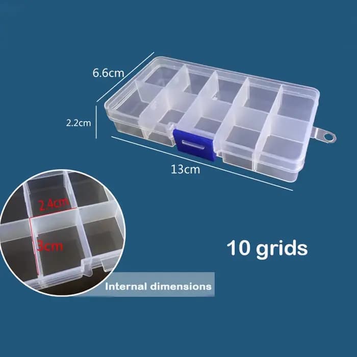 rangement organisation Boîte de rangement en plastique Transparent à 15 grilles, compartiment organi