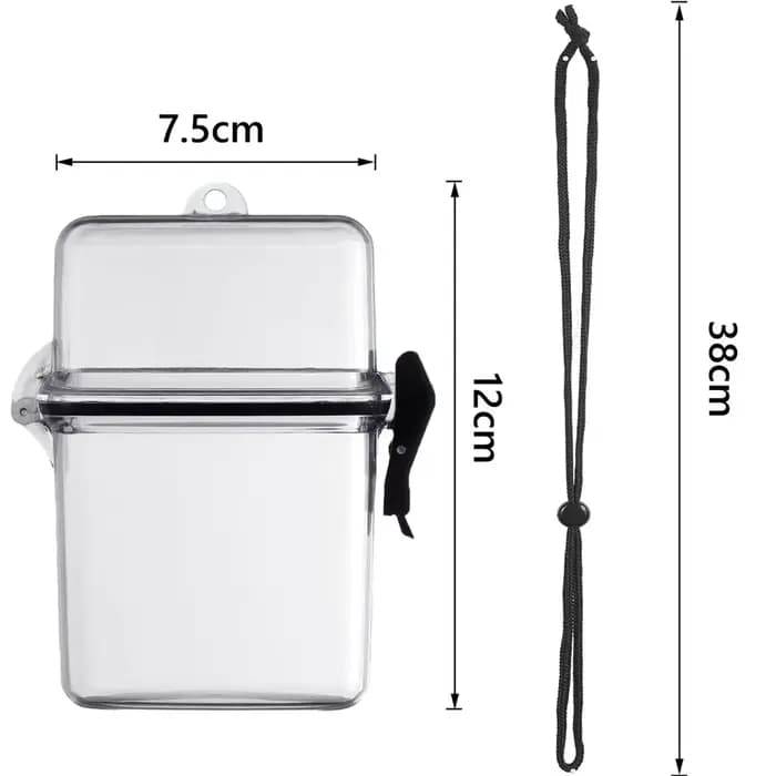 Boîte de rangement transparente avec corde, boîtes étanches de plage scellées pour l'extérieur, idol