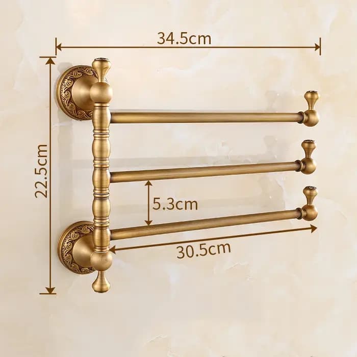 Porte-serviettes en laiton Antique