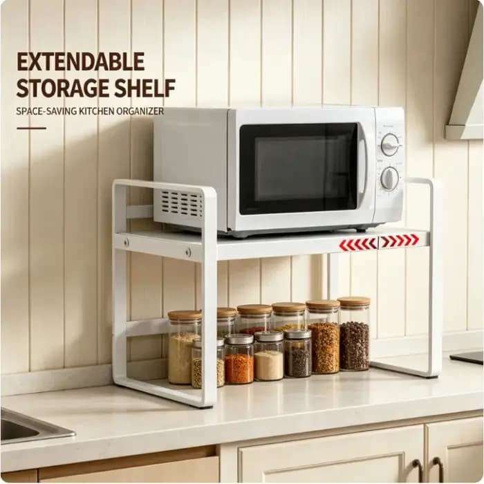 Organisateur de placard de cuisine extensible à plusieurs niveaux