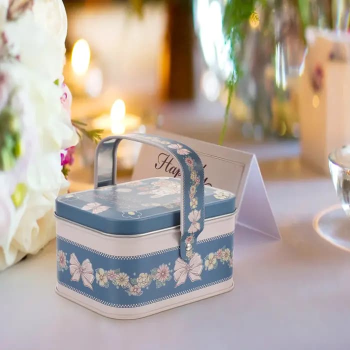 Boîte de rangement décorative en métal