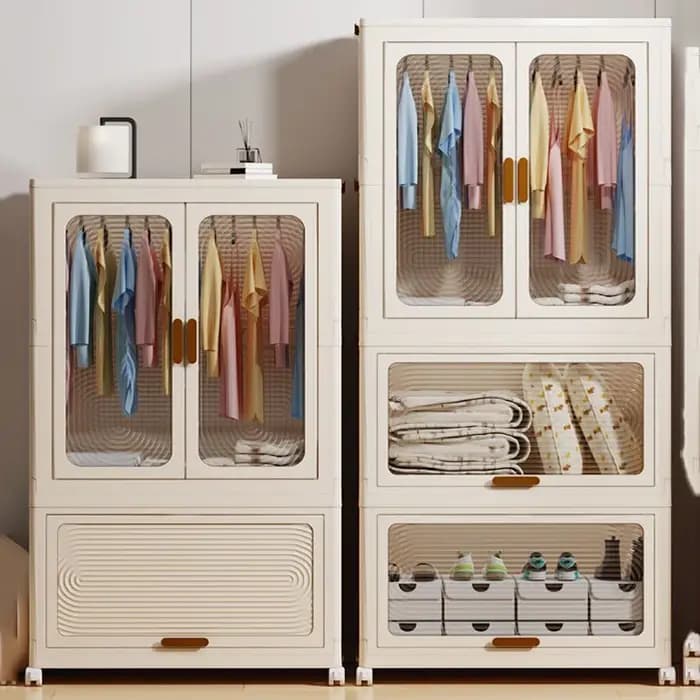 Armoire moderne transparente blanc pliable affichage appartement