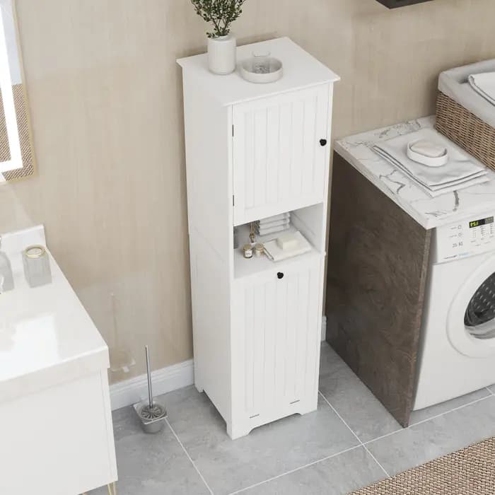 Armoire à linge blanche à une seule cellule, solide et durable, à la mode