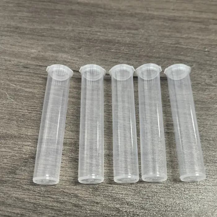 50-500 pièces bouteilles de stockage Tube d'emballage Tube en plastique cylindrique Transparent 14mm