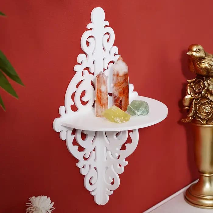 1 pièce, étagère décorative blanche à motif européen créatif et simple pour le rangement