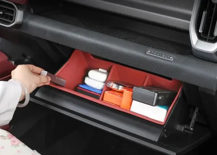 Boîte de rangement pour copilote de voiture