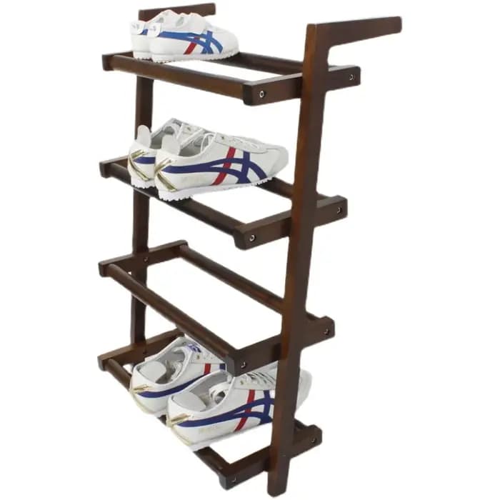 Étagère à chaussures d'entrée en bois japonaise
