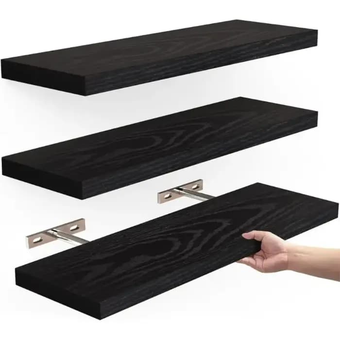 Étagère de rangement suspendue en bois