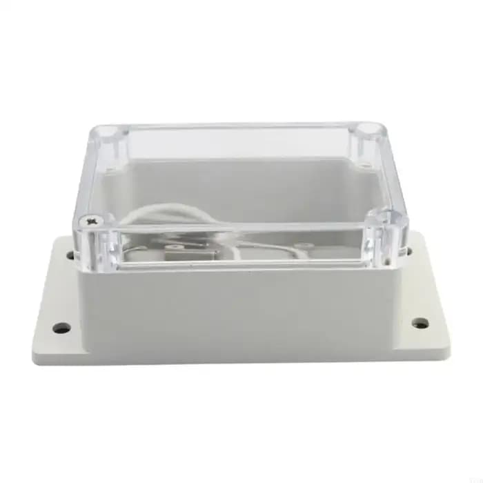 Boîte câblage électrique avec couvercle transparent, boîtier projet en plastique pour sur panneau,
