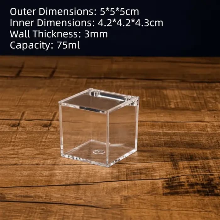 Boîte en acrylique carrée durable avec couvercles, design empilable, conteneur transparent, boîte tr