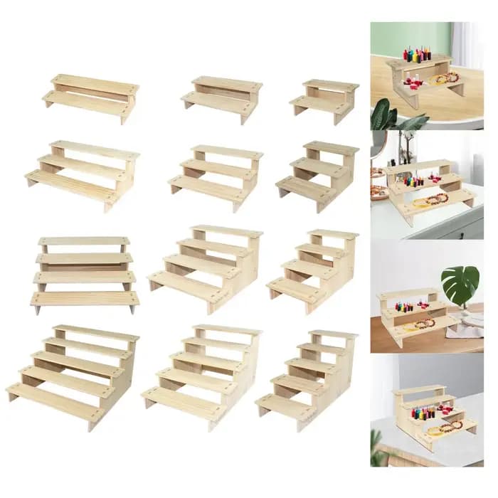 Étagère d'affichage en bois pour objets de collection