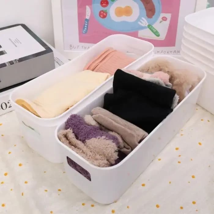 Boîte de rangement de bureau empilable Portable