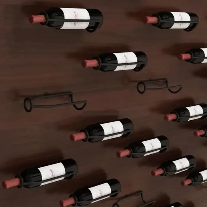 Présentoir à vin mural en métal simple et moderne