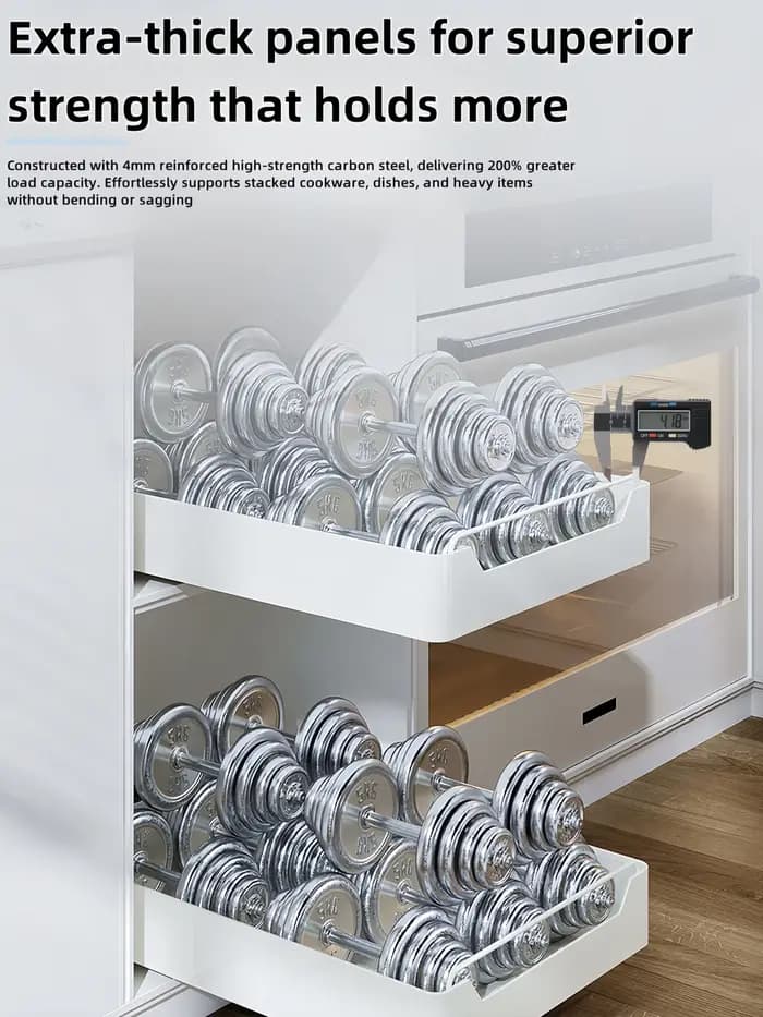 GENGSHENG Support de rangement de cuisine avec rails coulissants