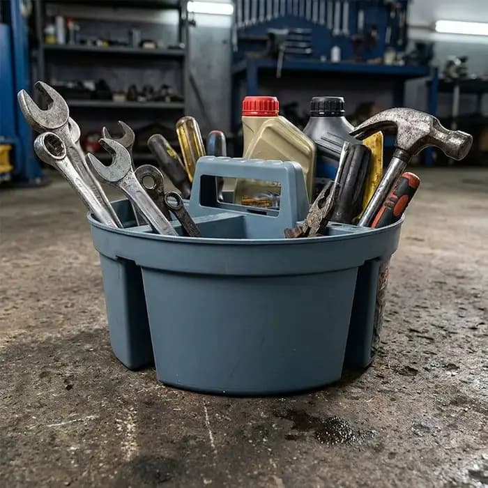 Boîte de rangement en plastique à quatre compartiments