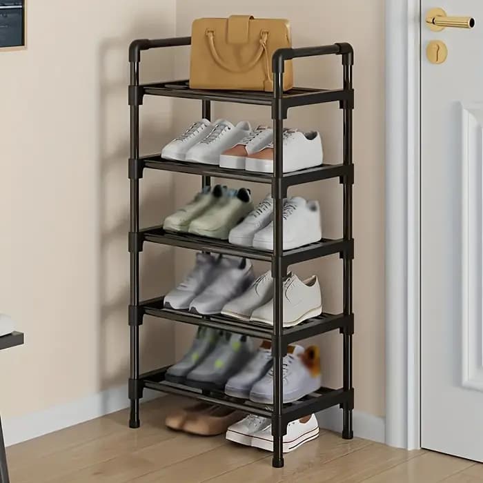 Étagère à chaussures en métal à plusieurs niveaux