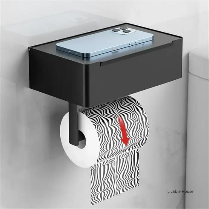 Porte-rouleau de papier toilette multifonction