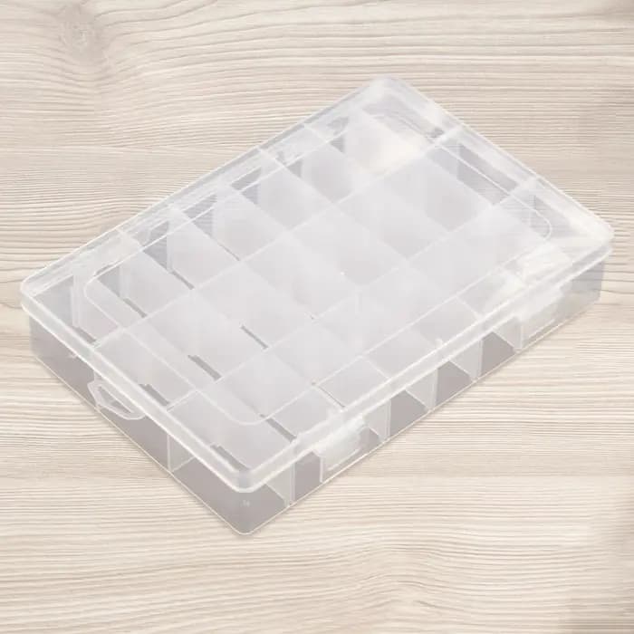 Boîte de rangement de fil, compartiments de broderie, mallette de rangement, porte-fil à coudre, boîte en plastique transparente pour bijoux, matériel de pêche