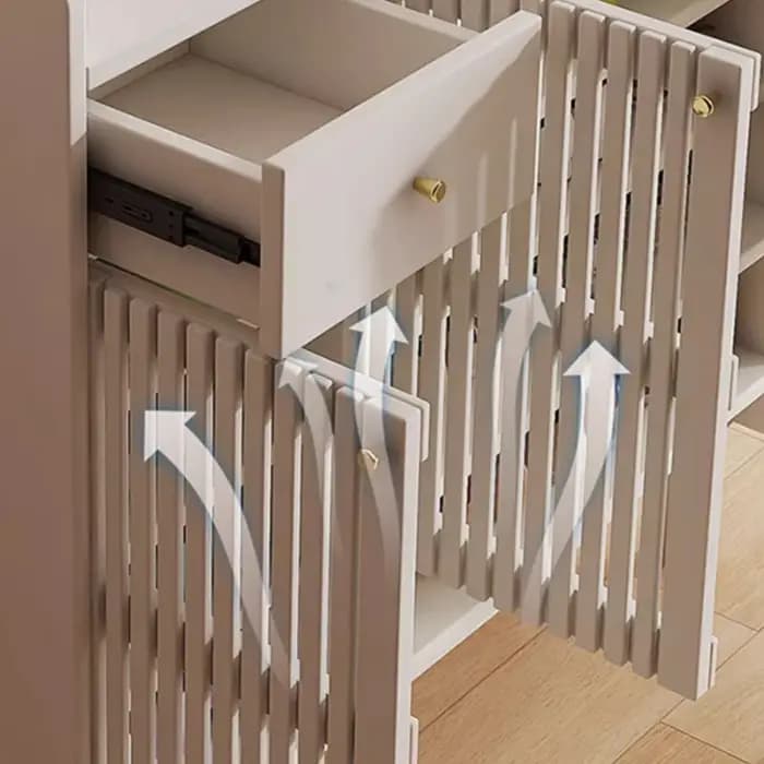 Tiroir de rangement étagère à chaussures bois Vertical moderne blanc