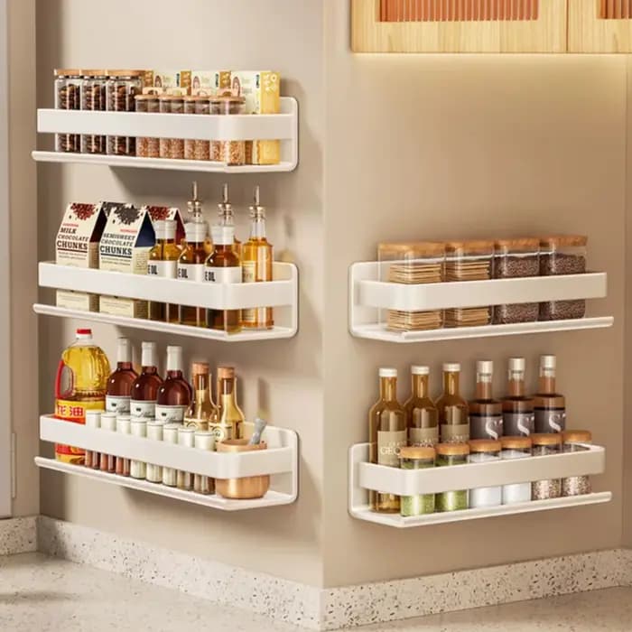 Étagère d'angle murale grise en métal pour cuisine, salle de bain et douche, avec fixation par vis, organisateur de maquillage, étagère de rangement 811780