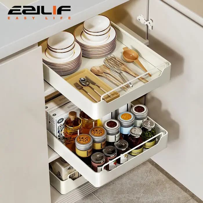 Boîte de rangement de cuisine avec Rail coulissant
