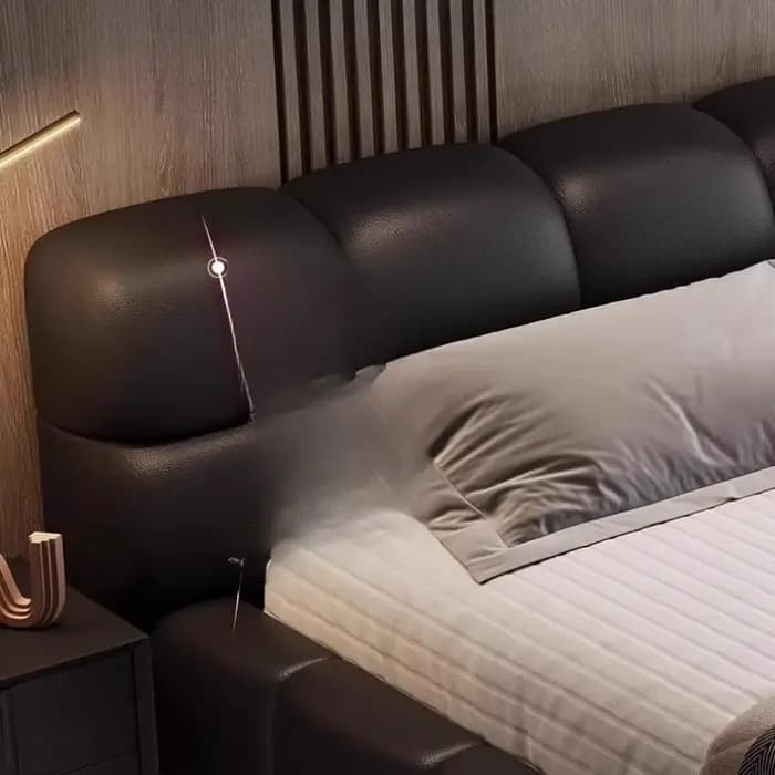 Espace De rangement lit filles dormir salon en bois lit Double moderne luxe rembourrage Meuble De Chambre meubles