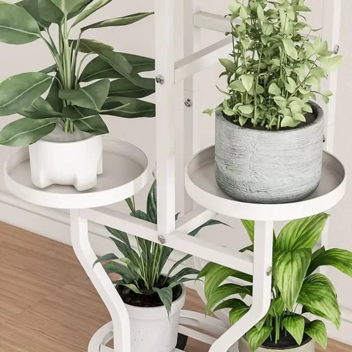 Étagère verticale en métal pour plantes