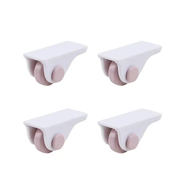 4/8 pièces boîte de rangement roulettes meubles rouleaux coulissants poubelle poulie auto-adhésive maison pas de bruit