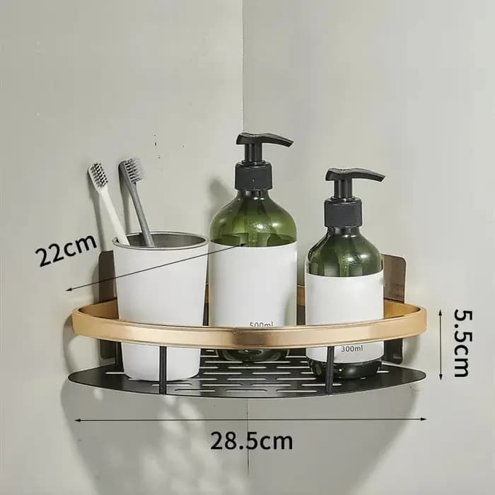 Étagère de salle de bain en alliage d'aluminium