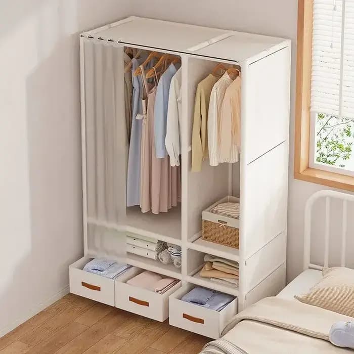 Armoire Pliable Durable Anti-Poussière Grande Capacité