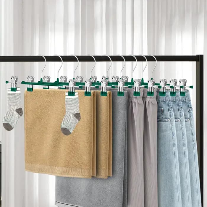 Garde-robe maison vêtements support de séchage jupe pince sans couture en acier inoxydable pantalon