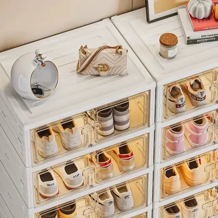 Étagère à chaussures pliable de style nordique