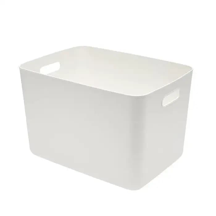 Boîte de rangement en plastique de couleur unie