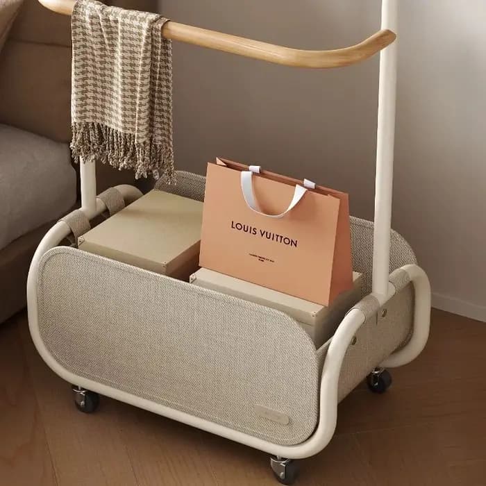 Étagère murale porte-vêtements en métal moderne pour couloir