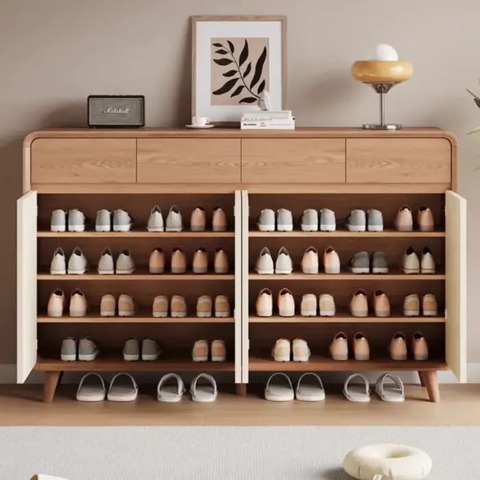 Étagère à chaussures d'entrée intérieure élégante