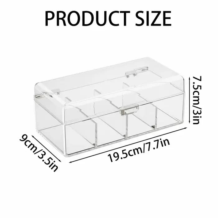 Boîte de rangement à 4 compartiments avec couvercle