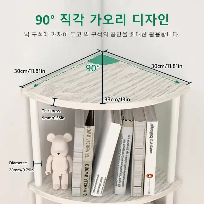 Nouvelle étagère de rangement organiser support d'angle mural