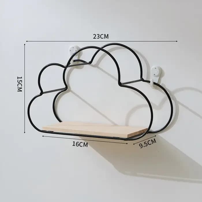 Étagère murale créative en fer nuage