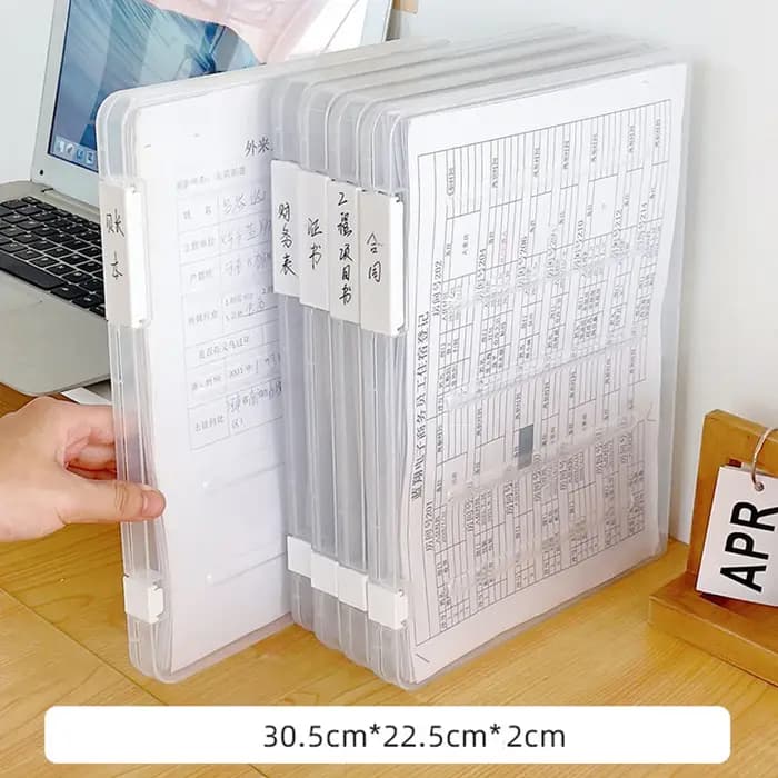 Organisateur de documents en plastique