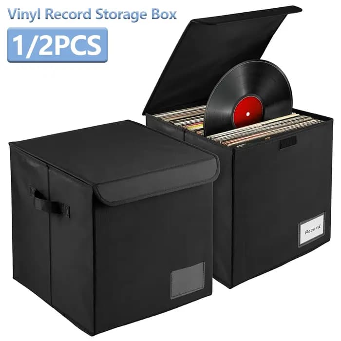 Boîte de rangement pour disques vinyles