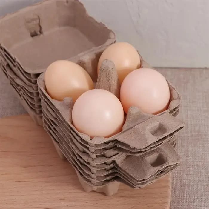 Lot de boîtes de rangement en papier kraft pour œufs